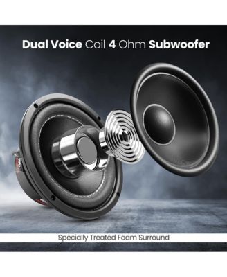 6.5'' 600 Watt Dual Voice Coil Subwoofer, 4 Ohm