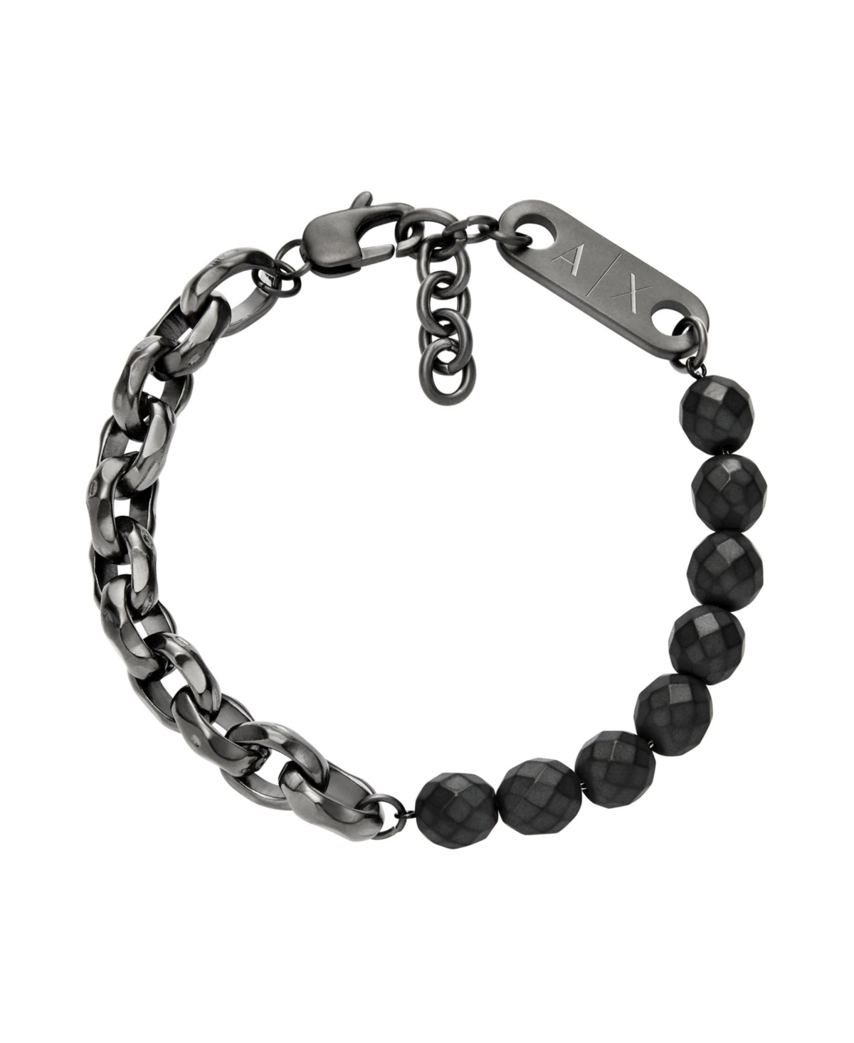 Armani Exchange Men's Gunmetal Hematite Chain Bracelet