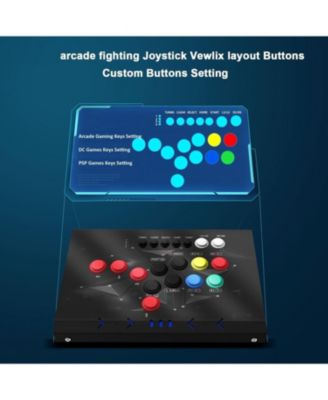 Arcade Fight Stick, Arcade Fighting Joystick, Street Fighter Controller with Turbo for PS3, Nintendo Switch, PC Windows (7/8/10/11), Android TV Box, Raspberry Pi, NEOGEO Mini