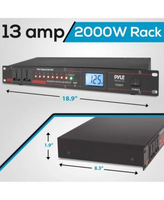 Power Sequence Controller - Pro Electronics Power Supply Conditioner Sequencer with LCD Display, USB Power Charge, Rack Mountable