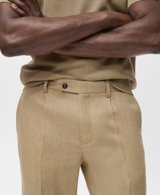 Men's Slim-Fit Linen Pants