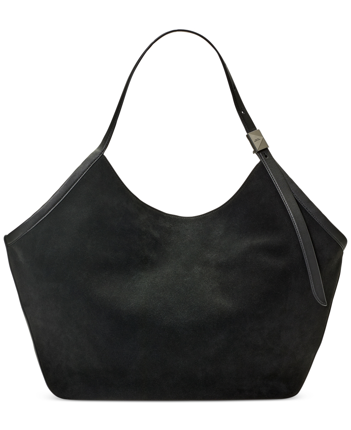 Kate Spade Deco Extra Large Suede Tulip Tote In Black