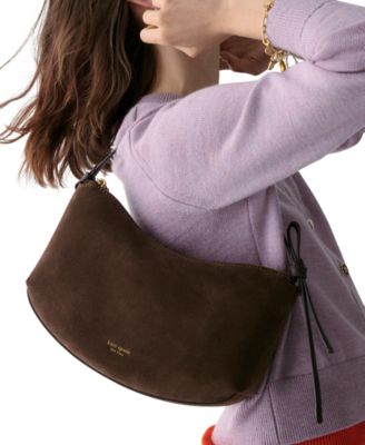 Loop Medium Suede Shoulder Bag