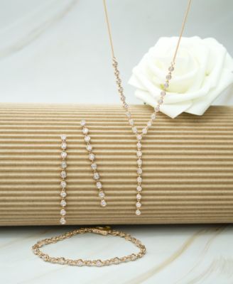 Wrapped In Love Diamond Bezel Lariat Necklace Tennis Bracelet Drop Earrings Collection In 14k Gold Exclusively At Ma In Gold