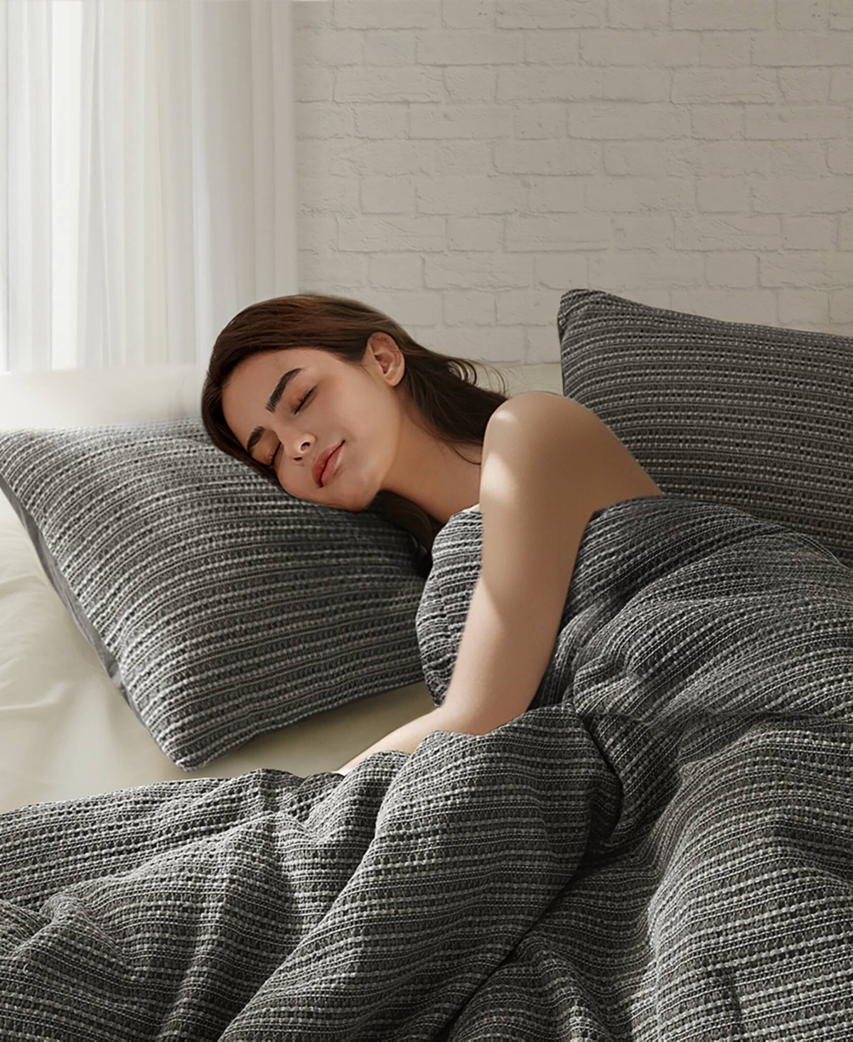 Woolrich Lyon Waffle Washed 3-pc. Duvet Cover Set, King/california King In Gray