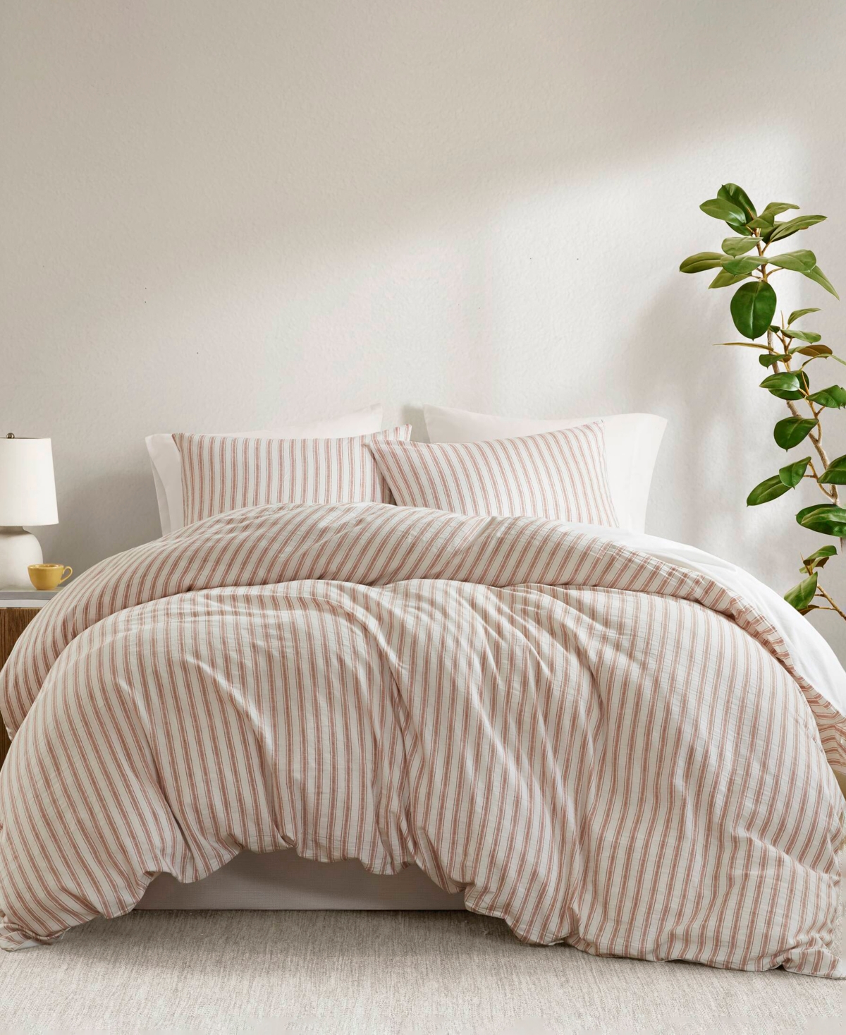 Madison Park Etta Striped 3-pc. Duvet Cover Set, King In Brown