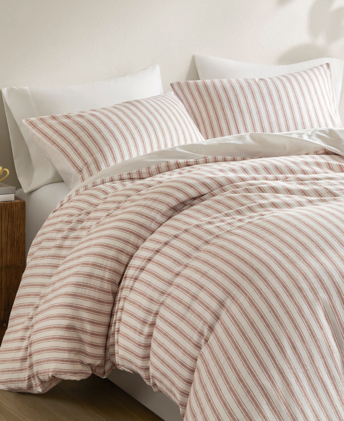Madison Park Etta Striped 3-pc. Duvet Cover Set, King In Brown