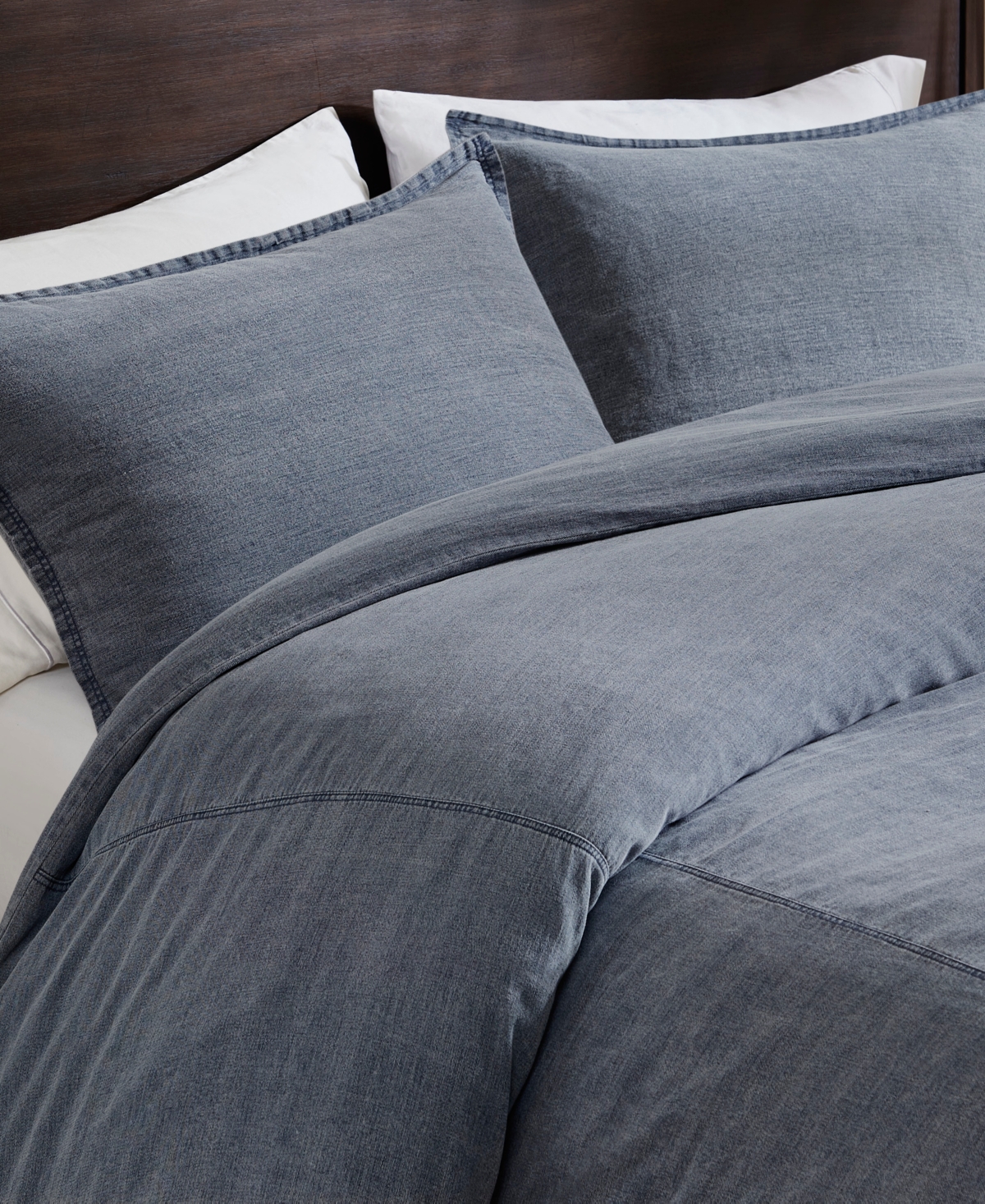 Woolrich Mckenzie Twill Washed 3-pc. Duvet Cover Set, Full/queen In Gray