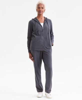 Petite Zip-Front Long-Sleeve Hoodie