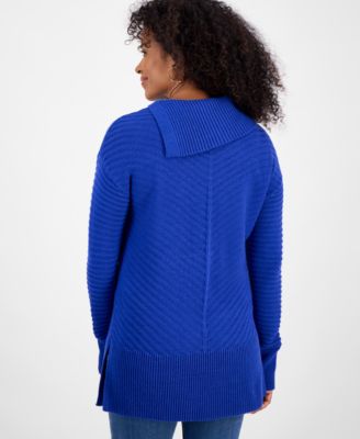 Women's Envelope-Neck Tunic Sweater, Created for Macy's
