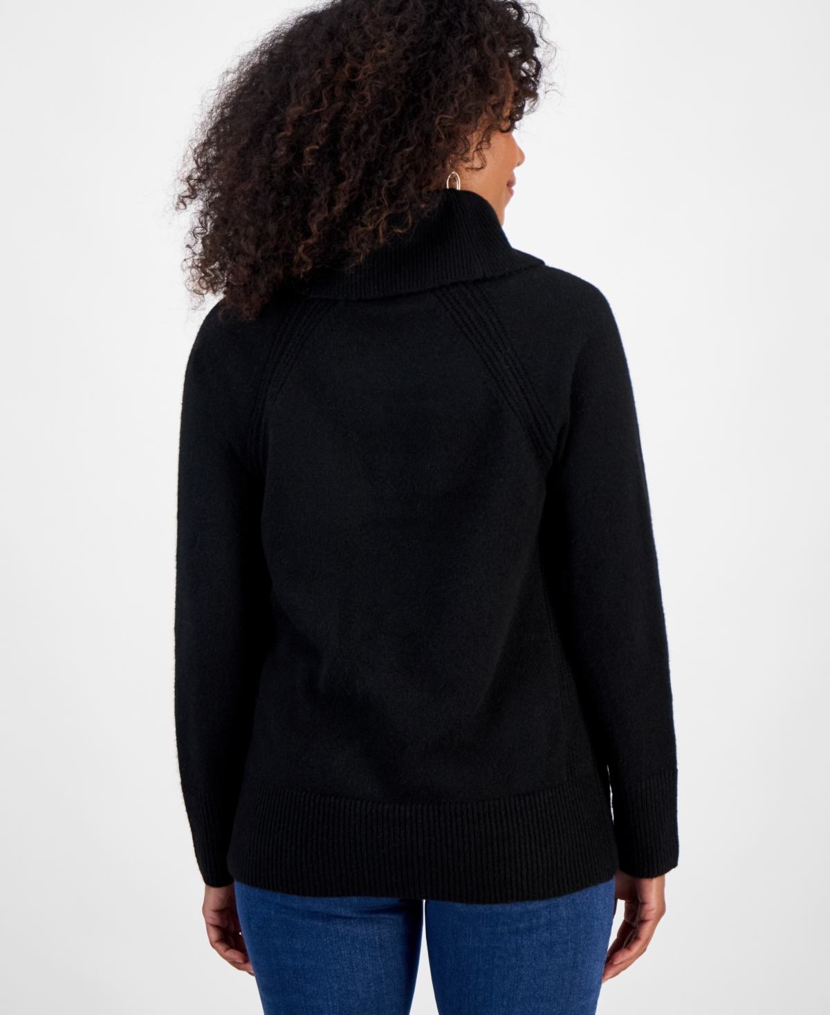 Style & Co Women's Cowl-neck Tunic Sweater, Macy's Exclusive In Black