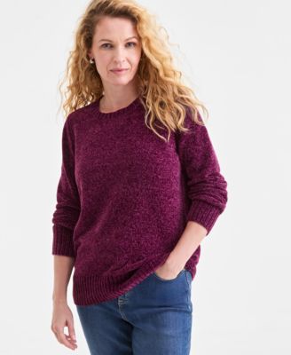 Style & Co - Women's Crewneck Chenille Long-Sleeve Sweater