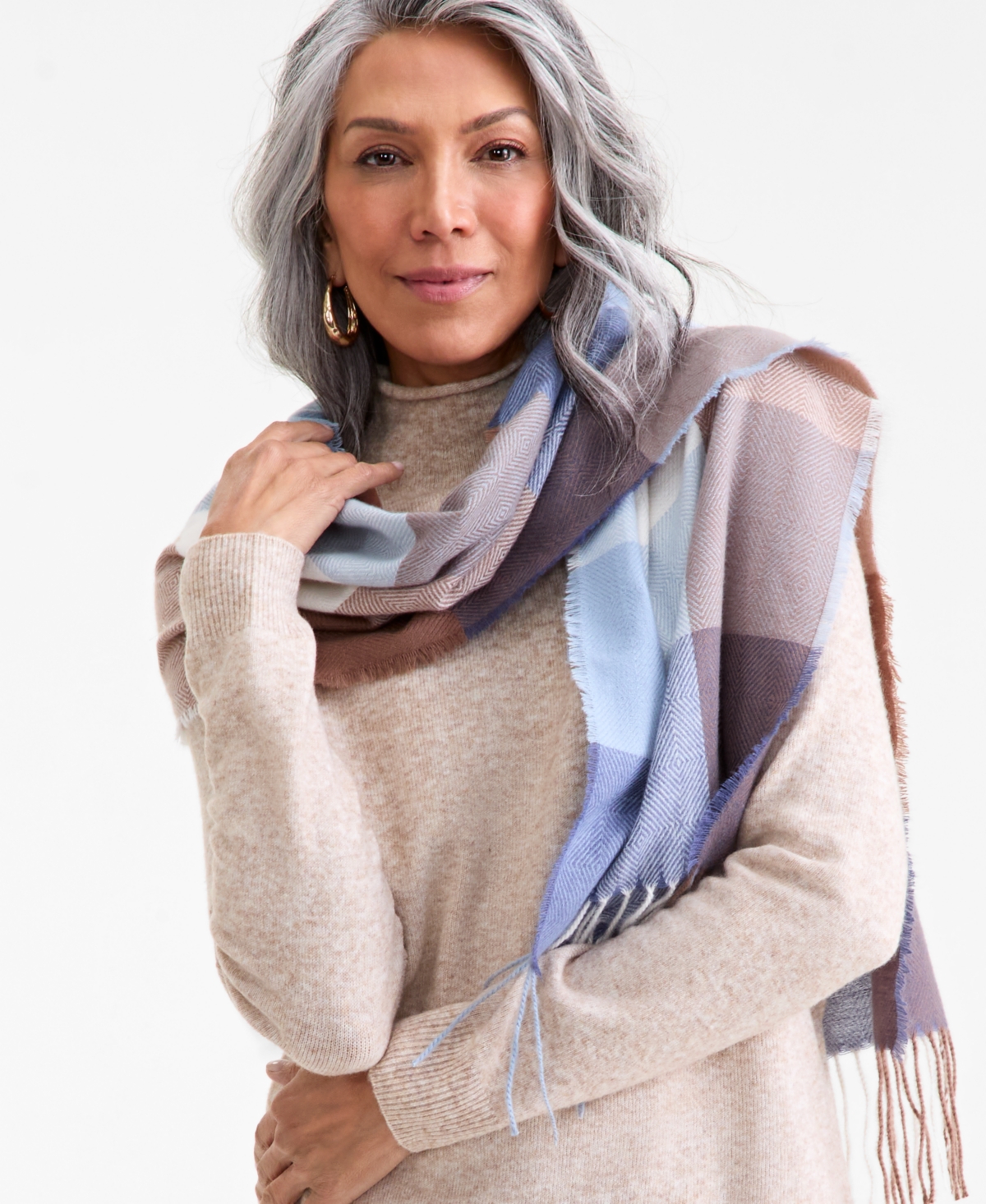 Style & Co Women's Mock-neck Sweater, Macy's Exclusive In Multi