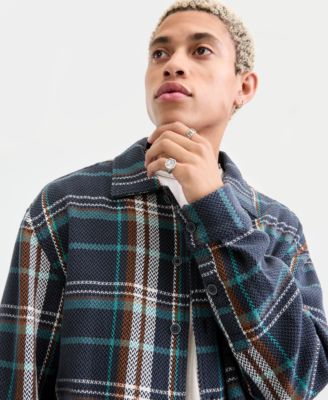 Men's Swanson Long-Sleeve Cotton Over Shirt, Macy's Exclusive