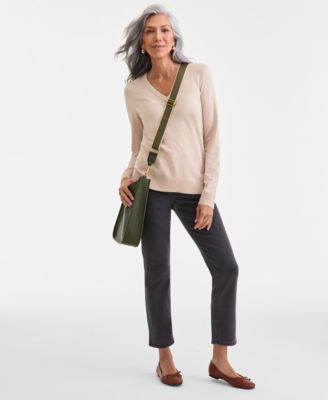 Women's V-Neck Long-Sleeve Sweater, Created for Macy's