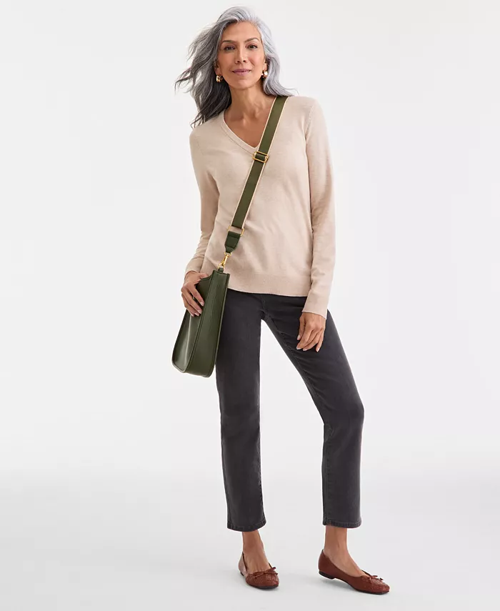 Women's V-Neck Long-Sleeve Sweater - thumbnail 5