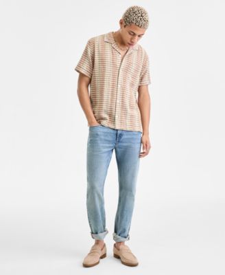 Men's Short-Sleeve Cotton Driver Shirt, Macy's Exclusive