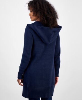 Women's Hooded Open-Front Cardigan, Macy's Exclusive