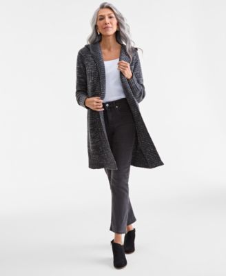 Women's Hooded Open-Front Cardigan, Macy's Exclusive