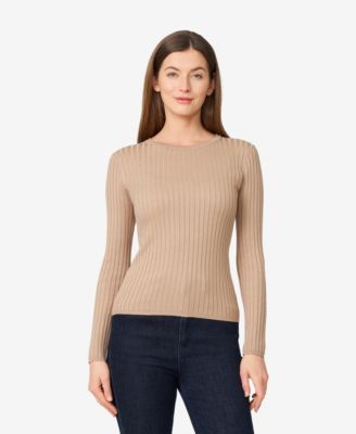 Melissa Paige - Women's Crewneck Ribbed-Knit Sweater