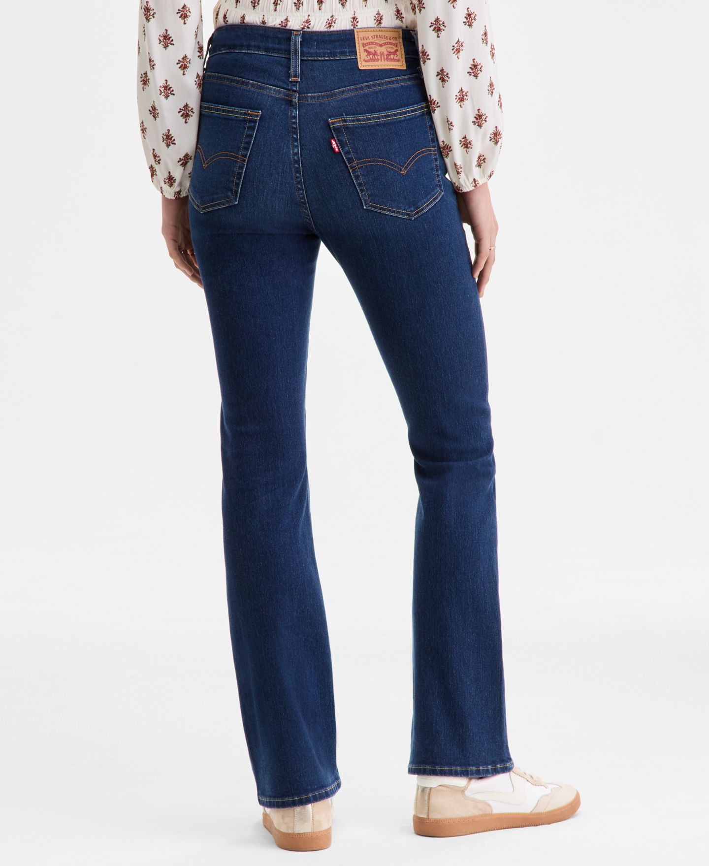 Женские джинсы Levi's 725 High-Waist Classic Stretch Bootcut, цвет: Синий — фото 3