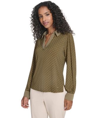 Women's Foulard Johnn Collar Top