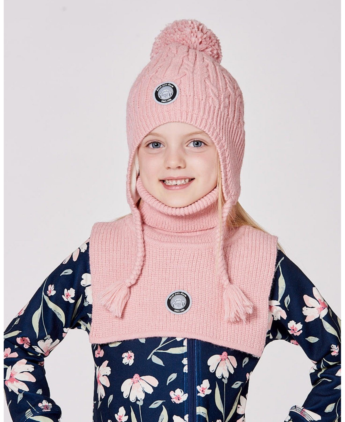 Deux par Girl Turtleneck Neckwarmer Dusty Pink - Toddler|Child