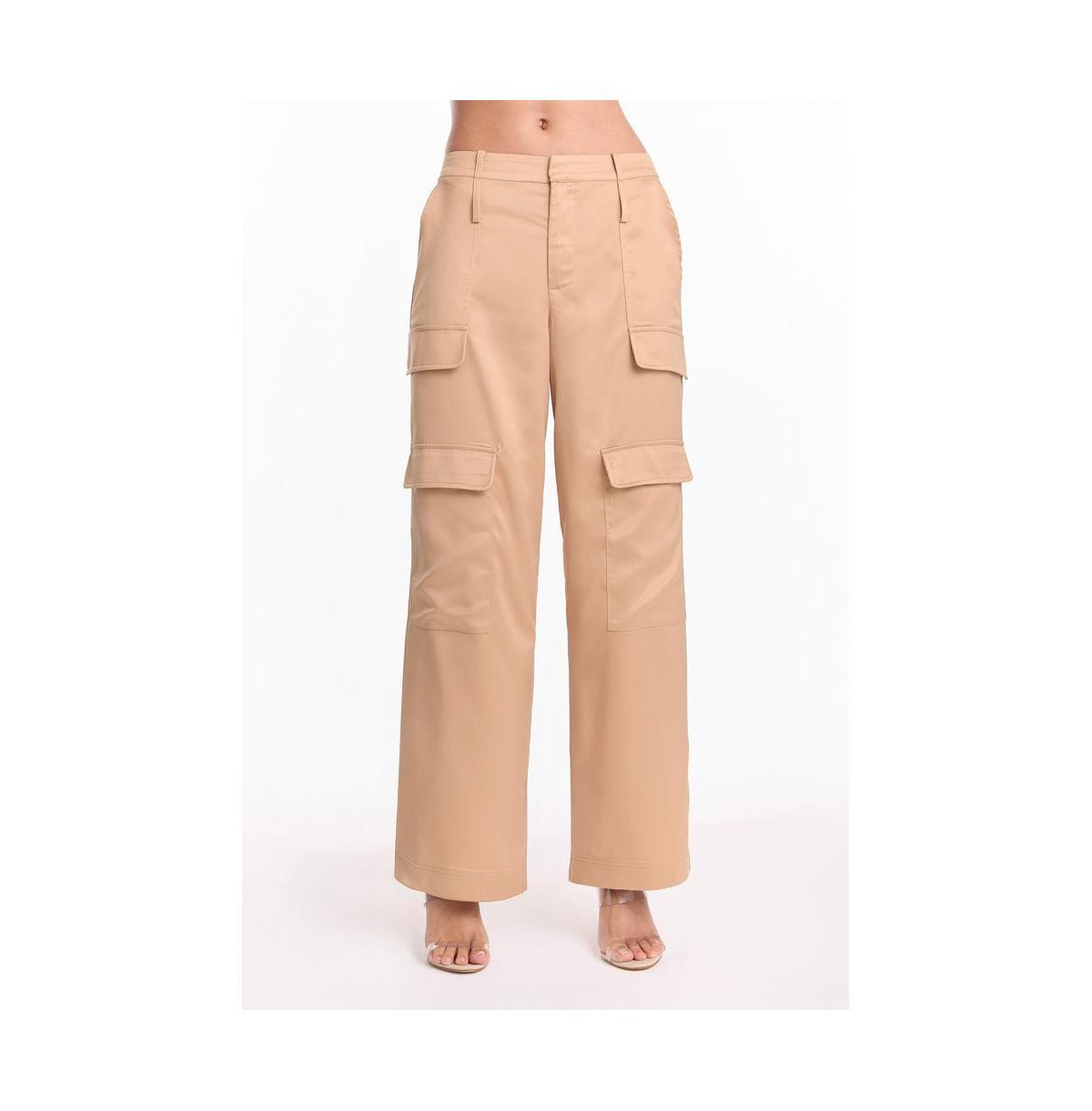 Women's Milan Satin Cargo Pant - Mocha
