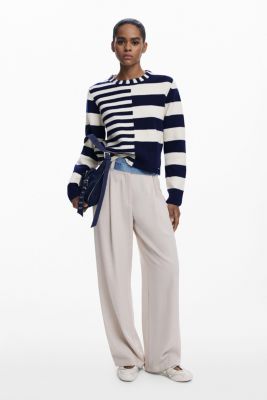 Women's Combined striped sweater