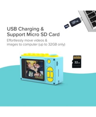 Camera 2 (Blue) Kids Action Camera with IPX8 Waterproof & Shockproof Case, 1080p Video 8MP Photo, Tripod Mount, Action Camera for Swimming, Gift for Boy Girl Ages 3-12