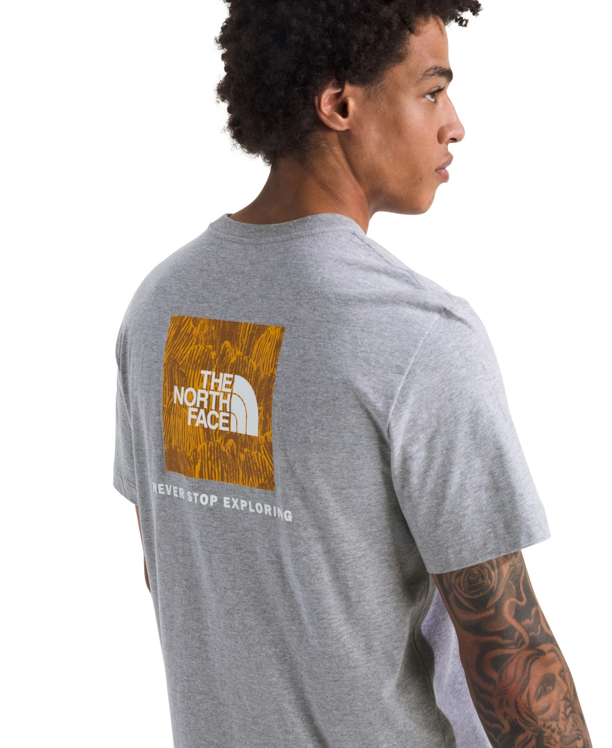 The North Face Men's Evolution Regenerative Ink Box Short Sleeve Graphic T-shirt In Gray