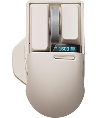 PBT Wireless Mouse, Rechargeable, OLED Display, 4000 DPI, Triple Mode (Bluetooth, 2.4G, Type C), Compatible with Glass Surface for Mac/Windows