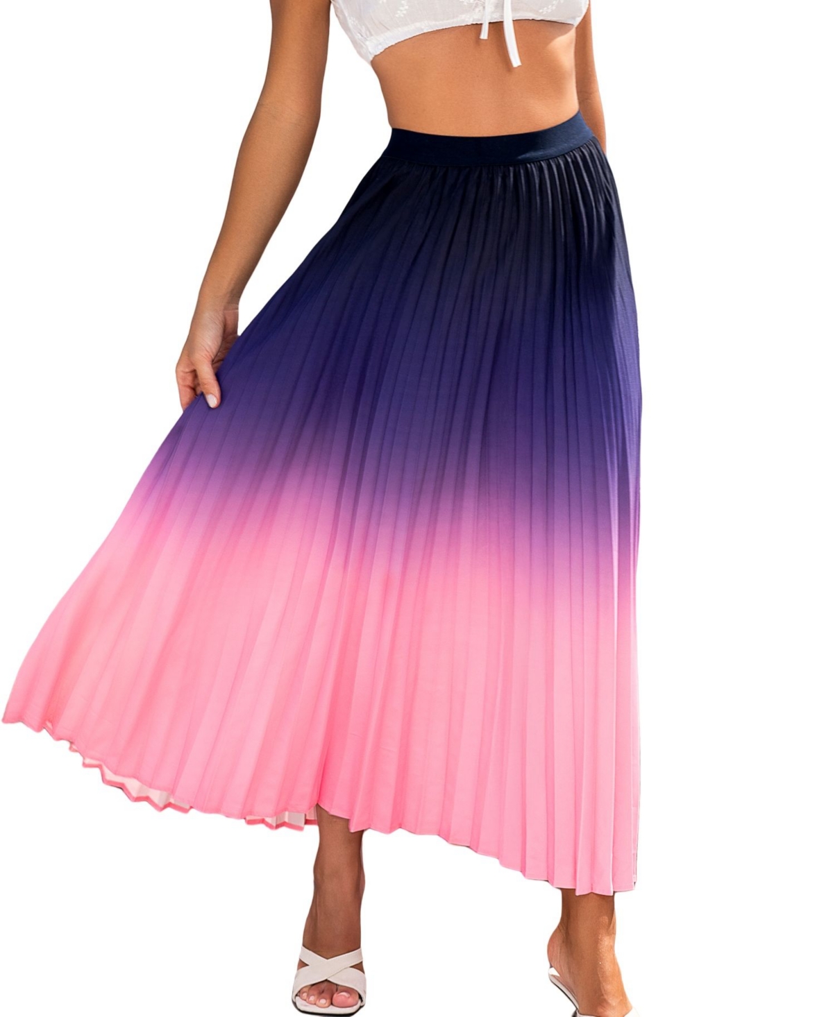 Women's Let's Dance Ombre Midi Skirt - Pink