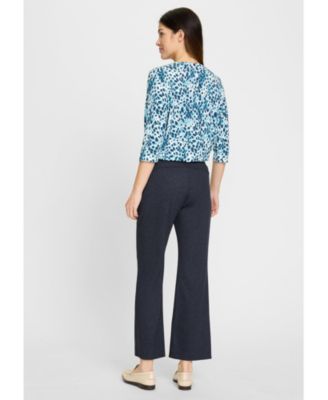 Mona Fit Bootcut Leg Denim Look Cropped Trouser