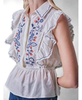 Women's Wild Strawberry Silk Blend Blouse