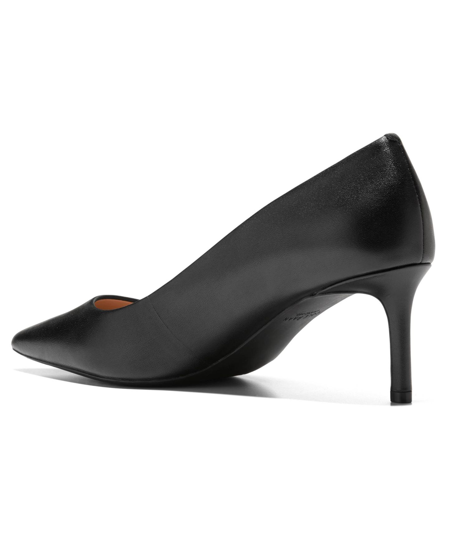 Женские туфли Cole Haan Go-To Janey Slip-On Pumps, цвет: Чёрный кожаный — фото 3