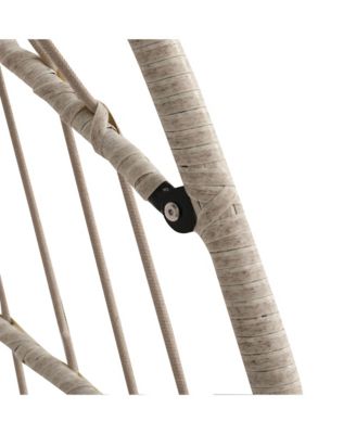 Outdoor garden rattan egg swing chair hanging chair PE hanging chair blue