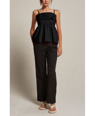 Women's Erin Straight Leg Linen Trousers Success