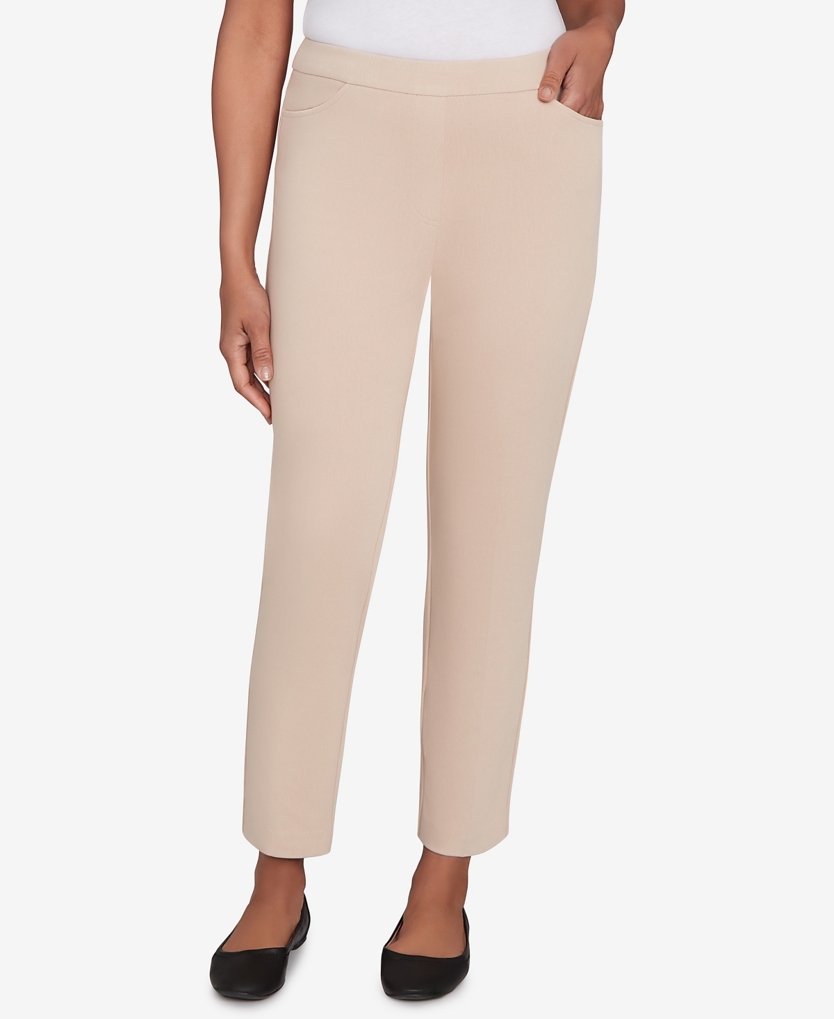 Women's Urban Legend Fitted Twill Medium Length Pants - Stone