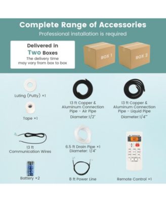17000 BTU Mini Split Air Conditioner 21 SEER2 AC Unit w/ Heat Pump Energy Star Certified