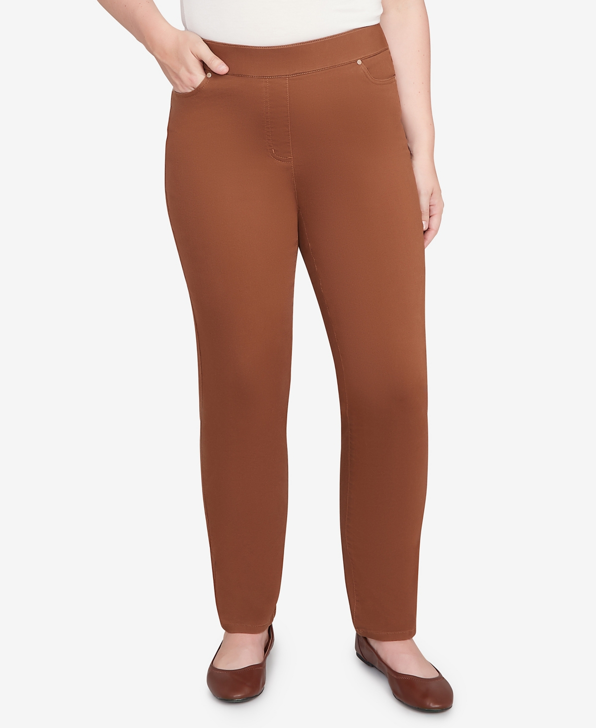 Women's Mount Laurel Allure Front Pocket Short Length Pants - Whiskey