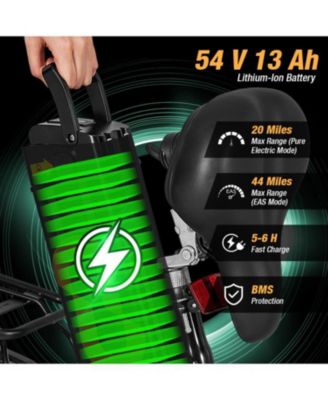 Folding Electric Bicycle for Adults with 20-Inch Fat Tires Snow E-Bike