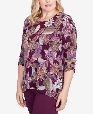 Women's Urban Legend Batik Floral Melange Printed Top