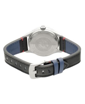 Men's Flyboy Black Leather Strap Watch, 40mm