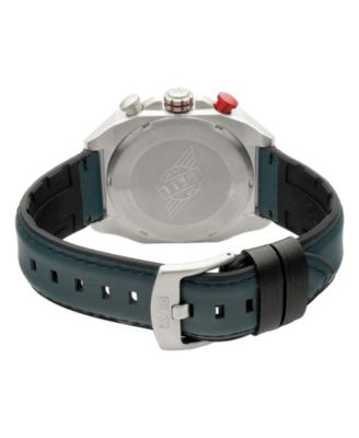 Men's Bell X-1 Blue Leather Strap Watch, 41mm