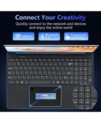 Memozuoix 15.6" Laptop Intel N100, 16GB RAM, 1TB SSD, Windows 11 Work Computer, Fingerprint Reader, Backlit Keyboard