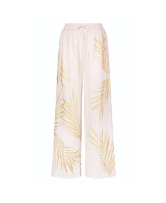 Women's Sola Linen Pant - Gold Palm