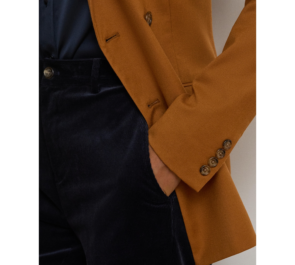 Ralph Lauren Double-breasted Wool Twill Blazer In Multi