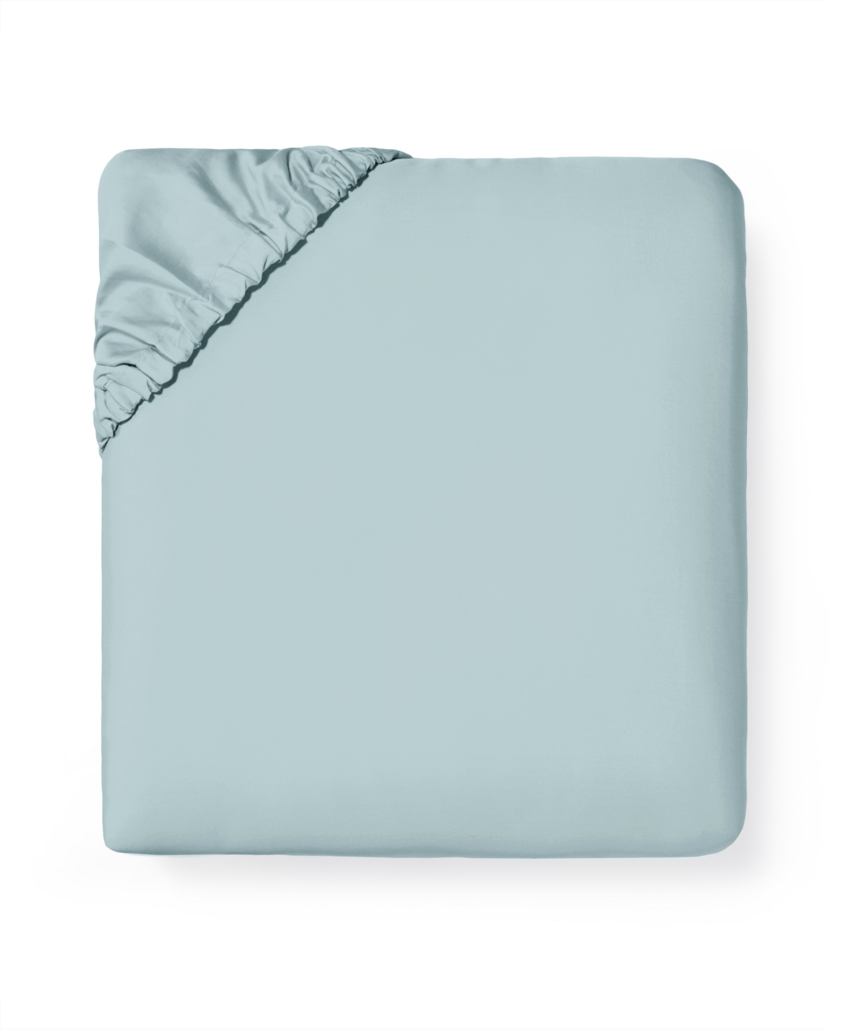 Sferra Fiona Sateen Cotton Fitted Sheet, Queen In Blue