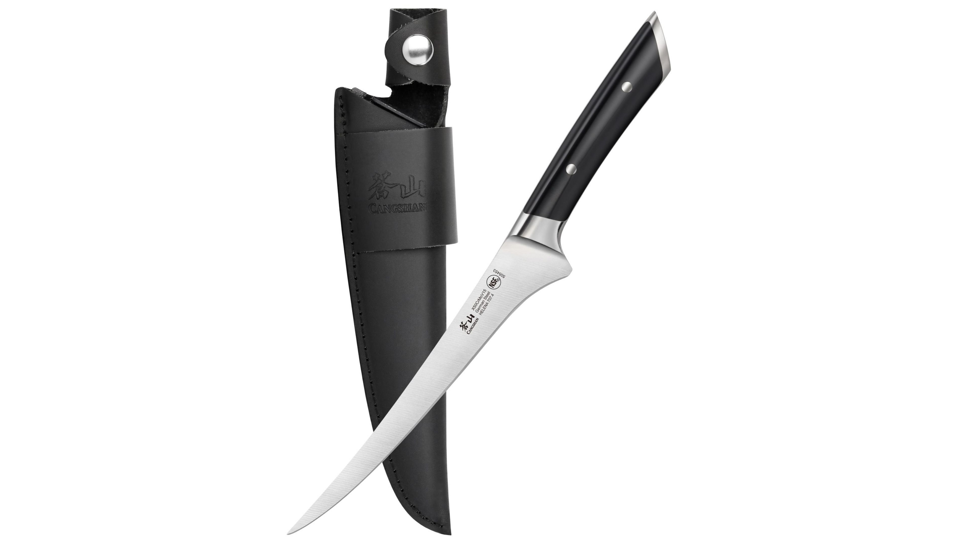 Cangshan Helena Series 7" Fillet Knife with Leather Sheath